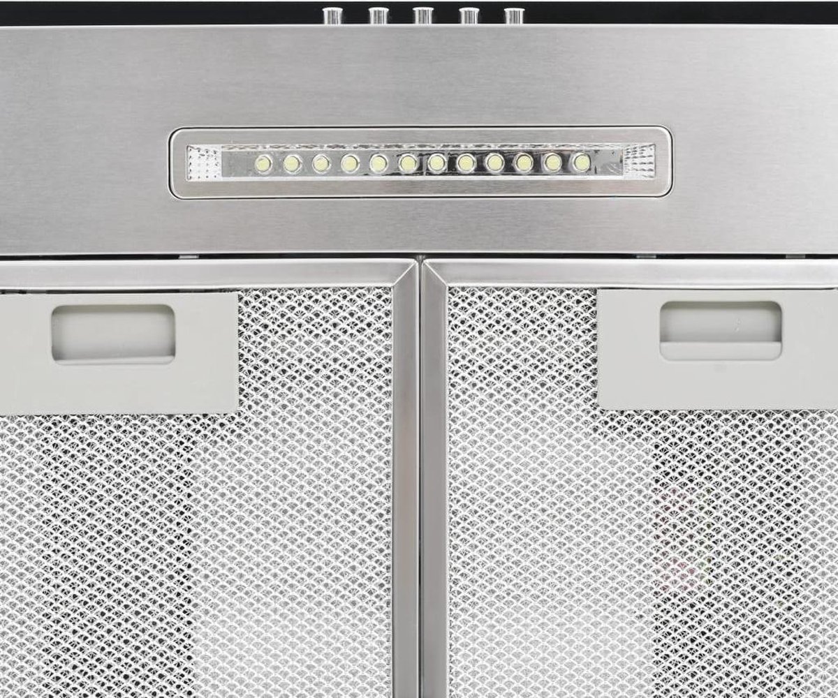 Vidaxl Eilandafzuigkap 756 M³/u Led 90 Cm Roestvrij Staal - Silver