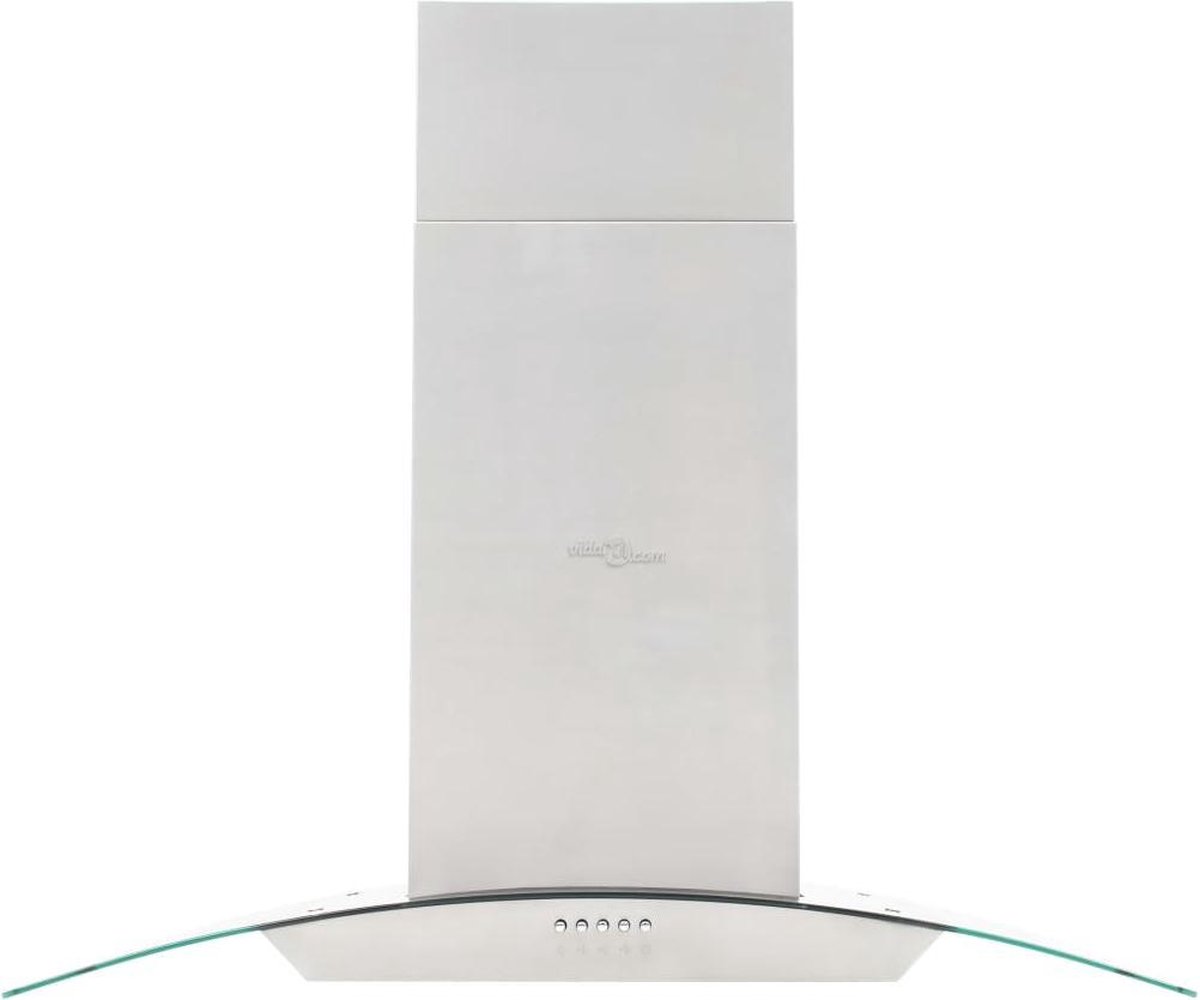 Vidaxl Eilandafzuigkap 756 M³/u Led 90 Cm Roestvrij Staal - Silver