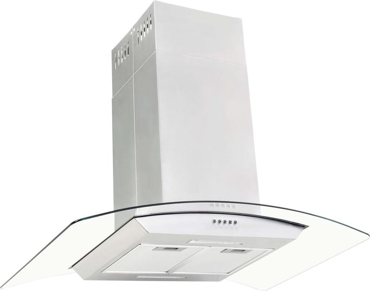 Vidaxl Eilandafzuigkap 756 M³/u Led 90 Cm Roestvrij Staal - Silver