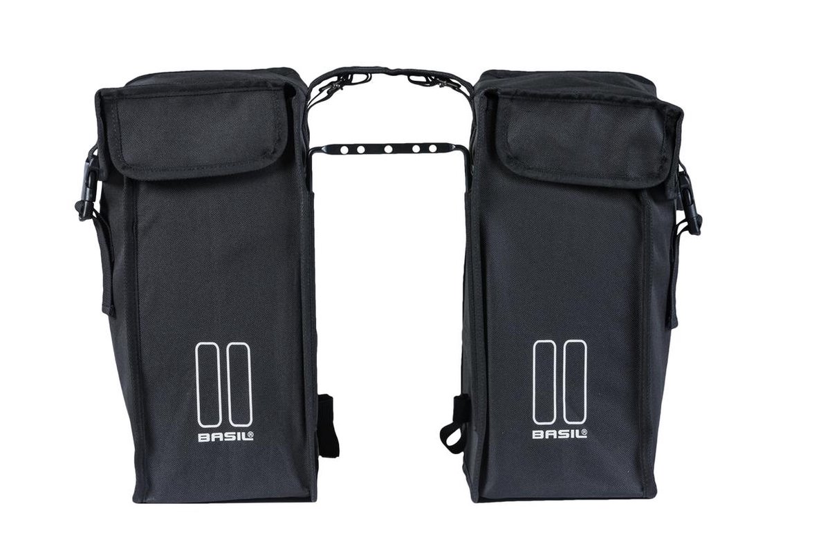 Basil Afstandhouder Voor Dubbele Fietstassen - Zwart