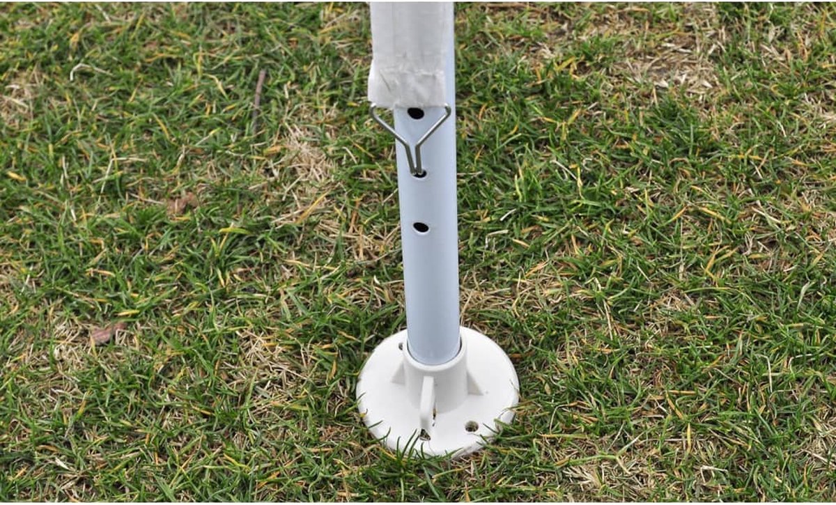 Vidaxl Tuinprieel Met Piramidedak 3x3 M - Wit