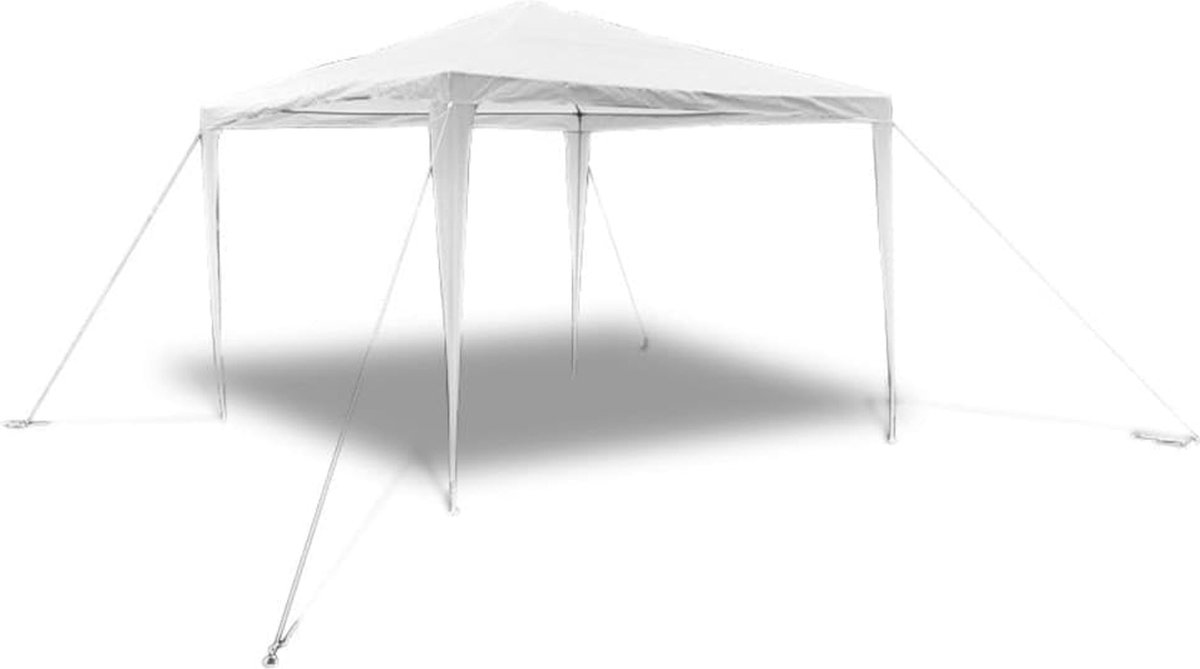 Vidaxl Tuinprieel Met Piramidedak 3x3 M - Blanco