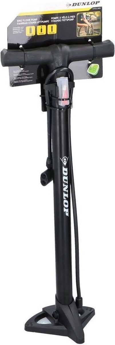 Dunlop Fietspomp - 63 Cm Hoog - 2 Ventielen - Sta-pomp - Zwart