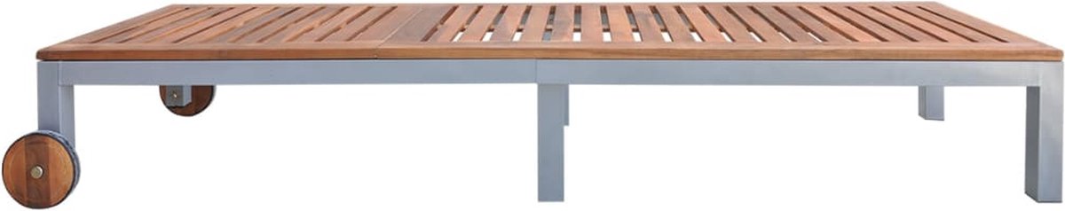 Vidaxl Ligbed Massief Acaciahout - Bruin