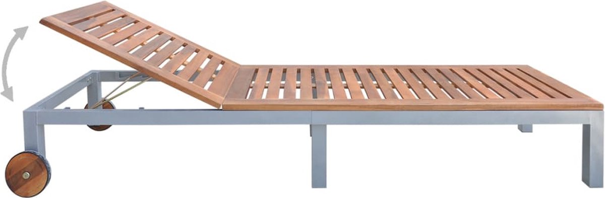 Vidaxl Ligbed Massief Acaciahout - Bruin