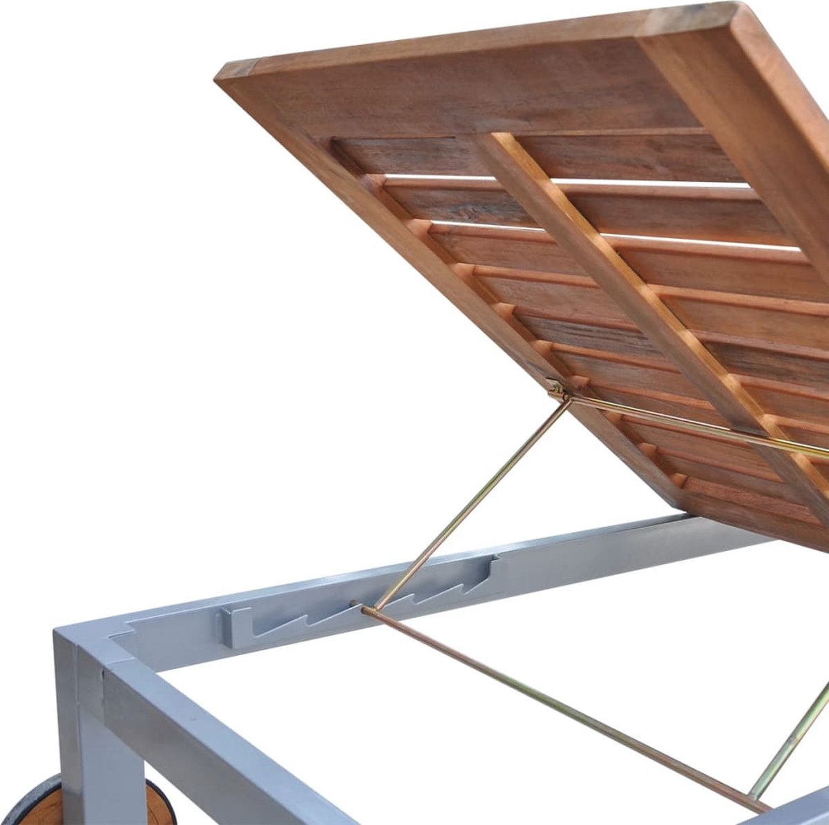 Vidaxl Ligbed Massief Acaciahout - Bruin