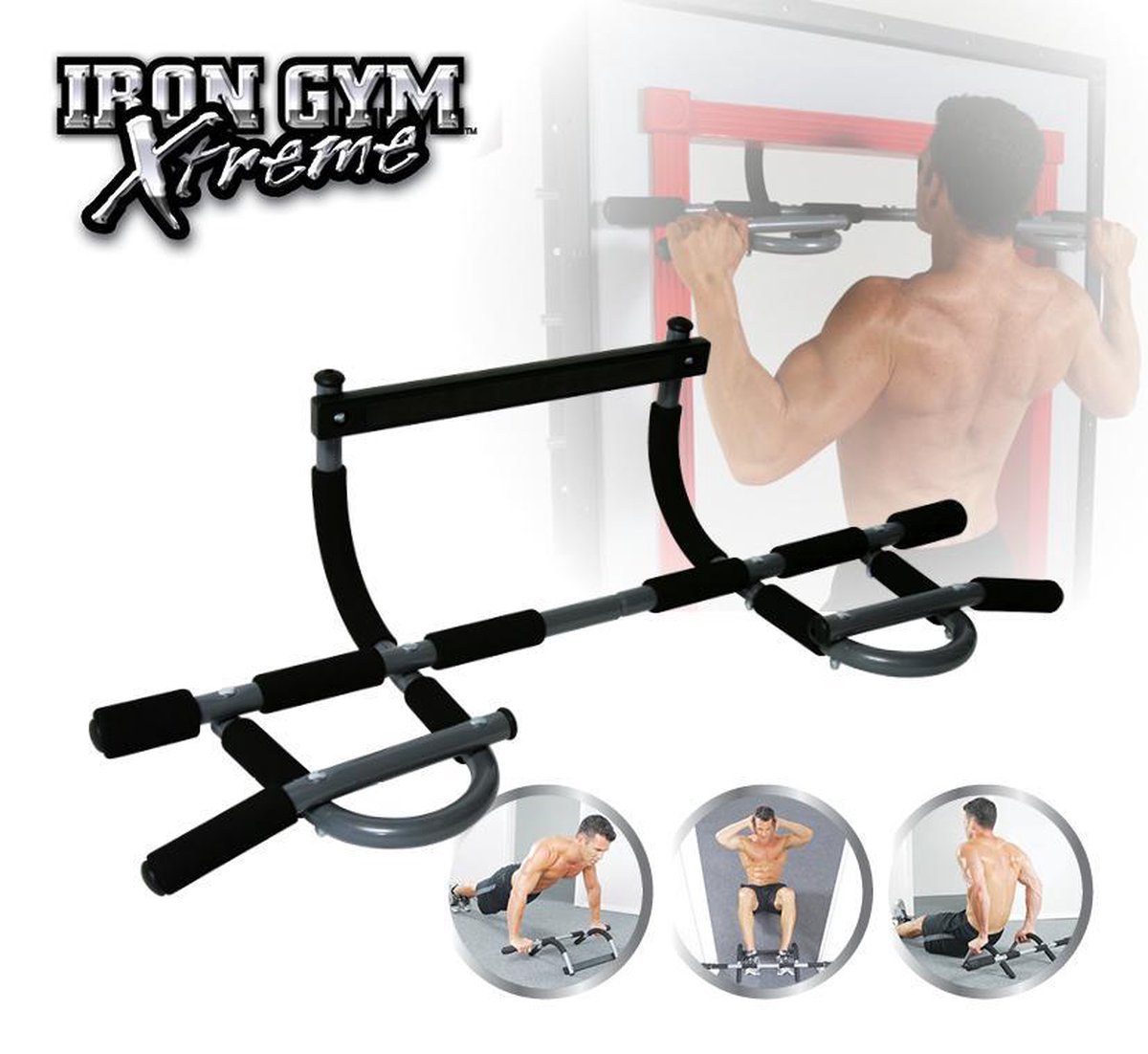 Iron Gym Optrekstang Xtreme Irg002 - Zwart
