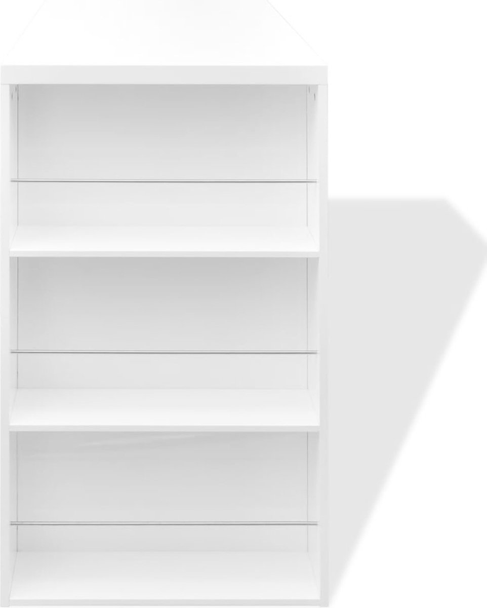 Vidaxl Bartafel Met Wijnrek Mdf Hoogglans - Wit