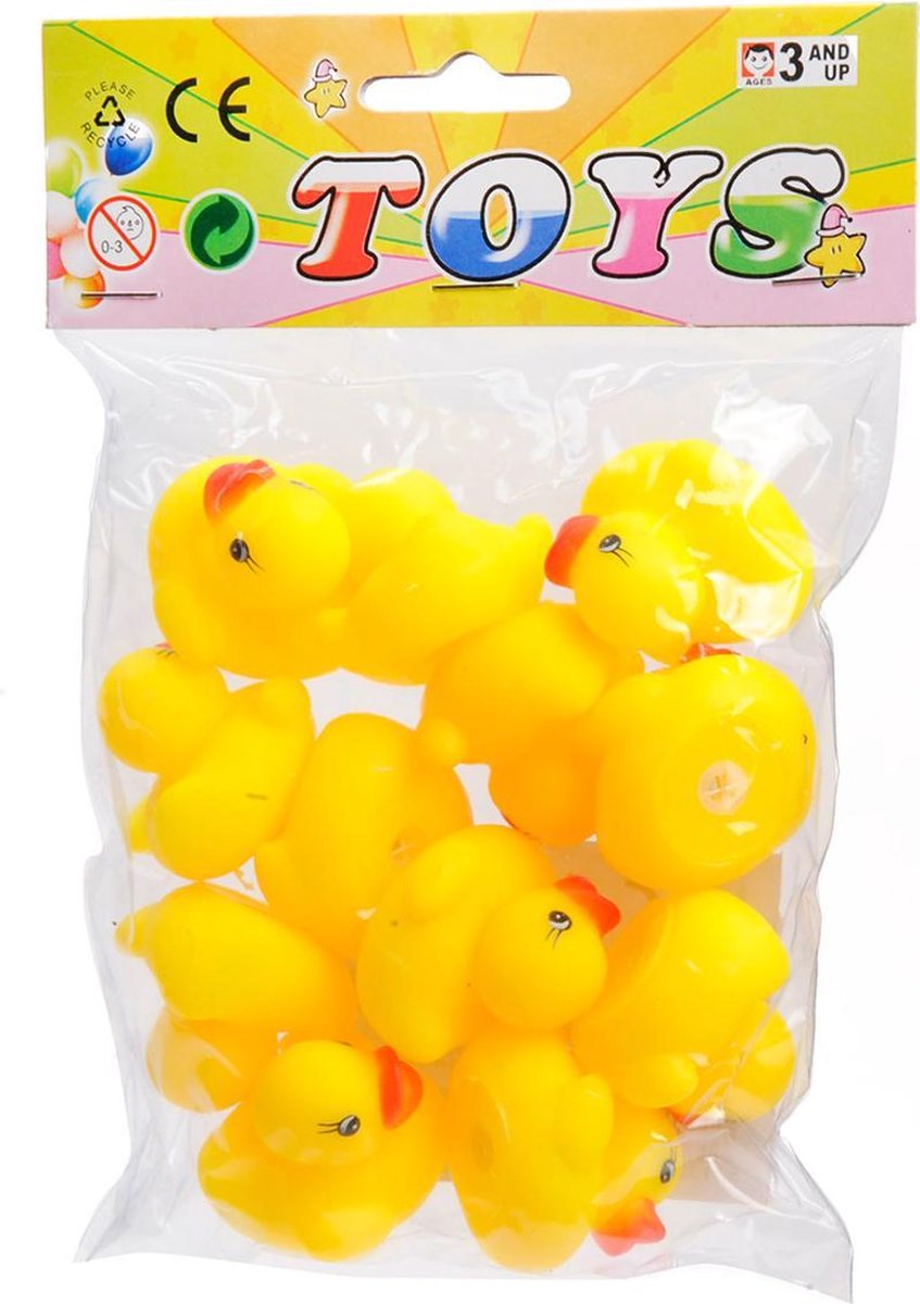 LG-Imports Badeendjes 12 Stuks 3 Cm - Geel