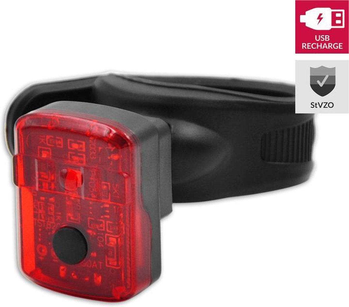 Lynx Achterlicht Easyfix Usb Batterij Led - Rood