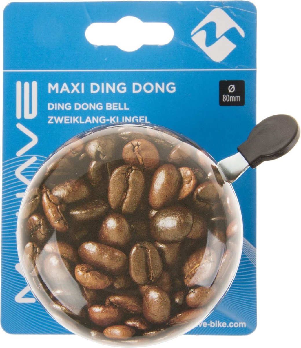 M-wave Fietsbel Ding Dong Coffee 80 Mm Bruin/ - Zwart