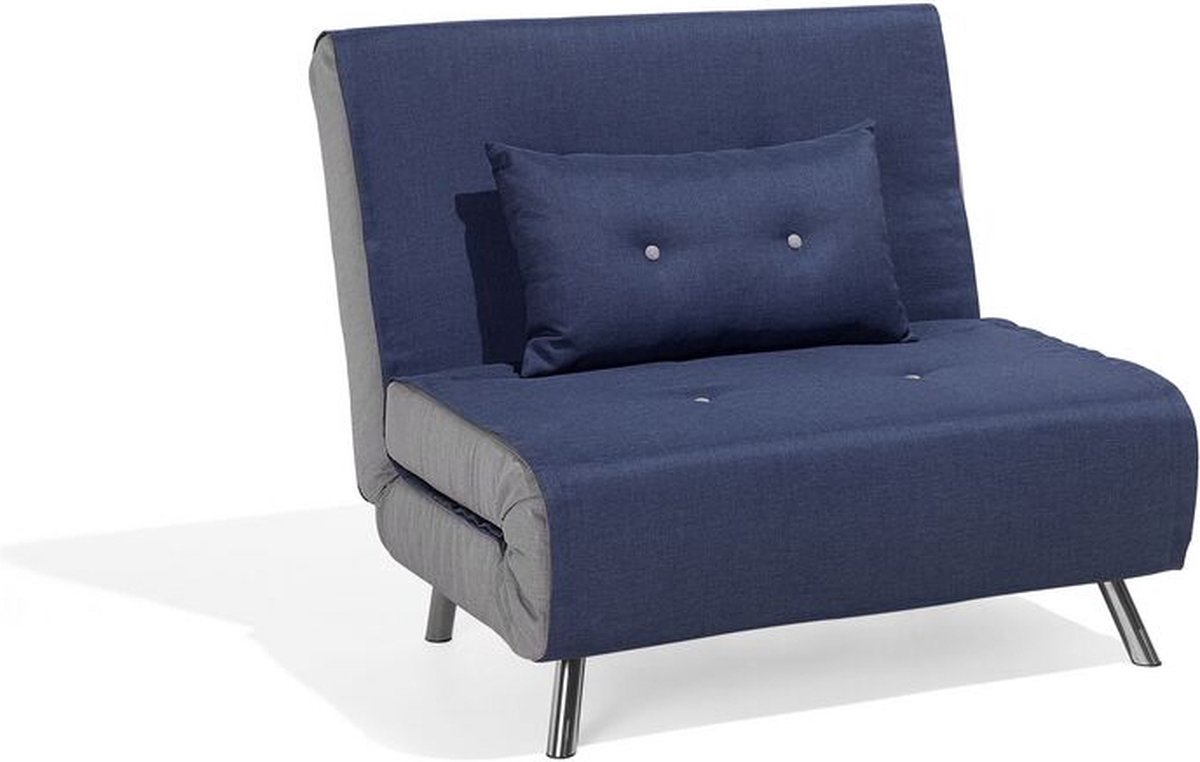 Beliani Farris Slaapbank Polyester 87 X 100 Cm - Blauw