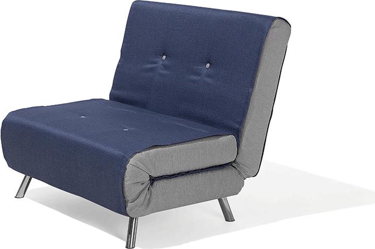 Beliani Farris Slaapbank Polyester 87 X 100 Cm - Blauw