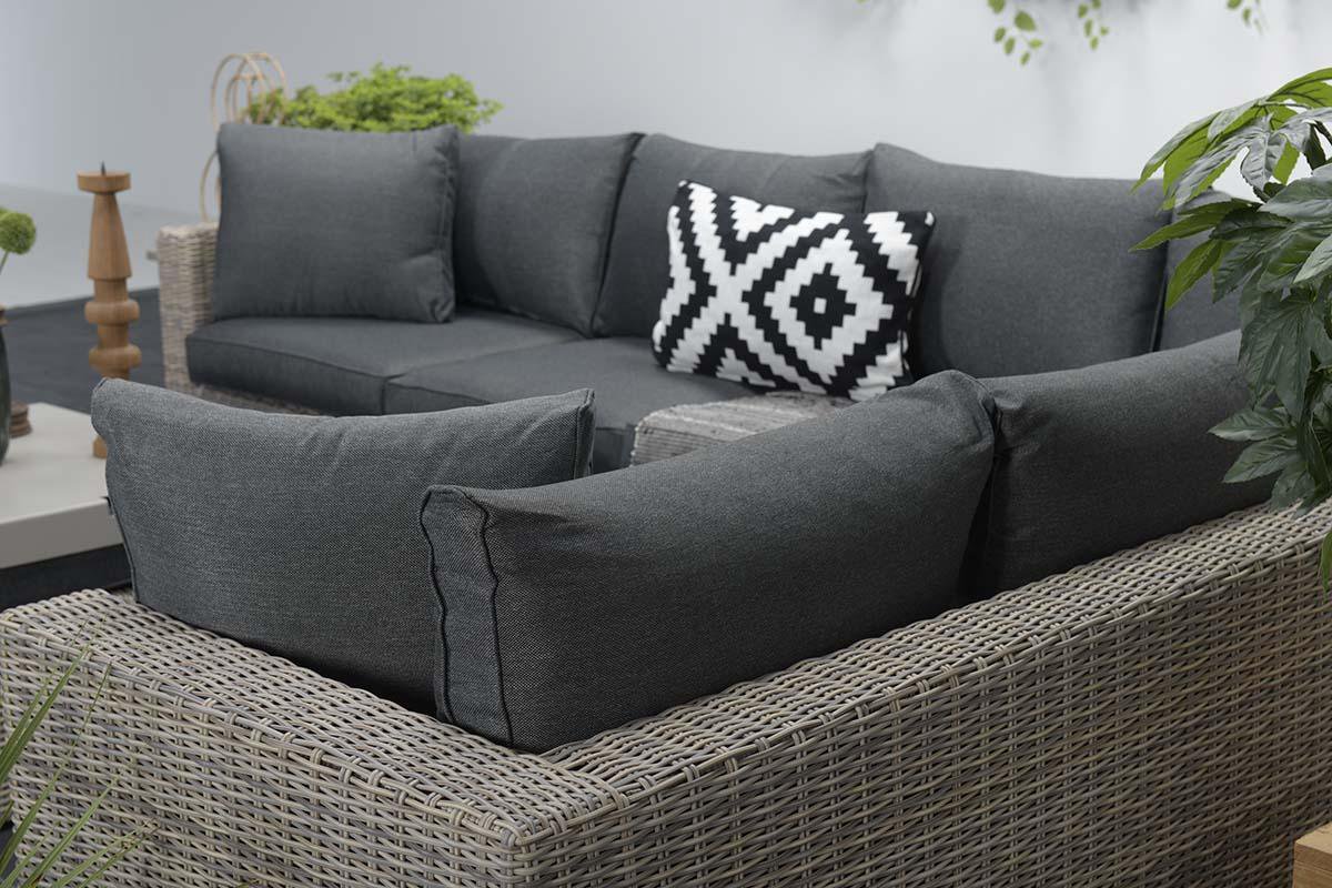 Garden Impressions - Formiga Loungeset 4-delig Vintage Willow - Grijs