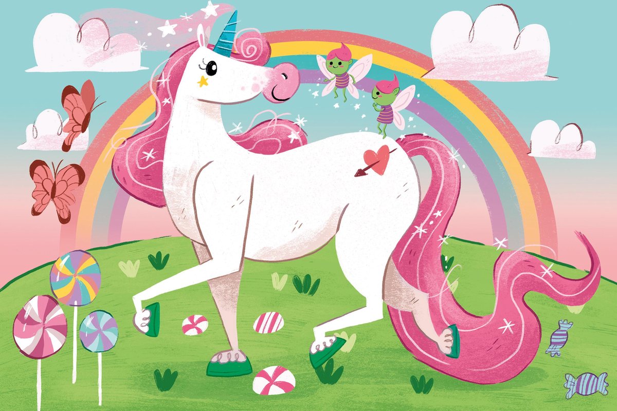 Clementoni Supercolor Puzzel Eenhoorn 104 Stukjes