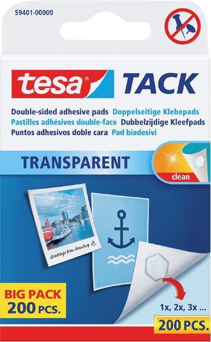 Tesa Tack Transparante Dubbelzijdige Kleefpads