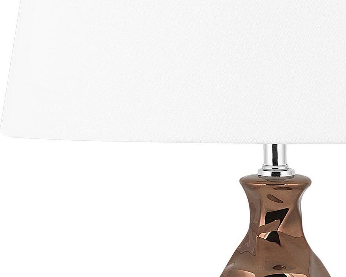 Beliani Tori Tafellamp Keramiek 37 X 37 Cm - Bruin
