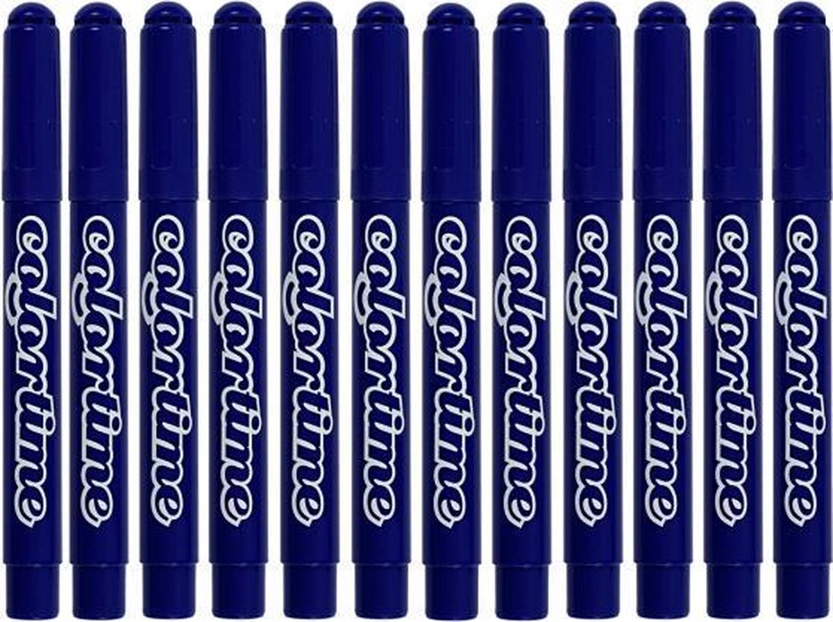 Colortime Stiften Lijndikte 5 Mm Donker 12 Stuks - Blauw
