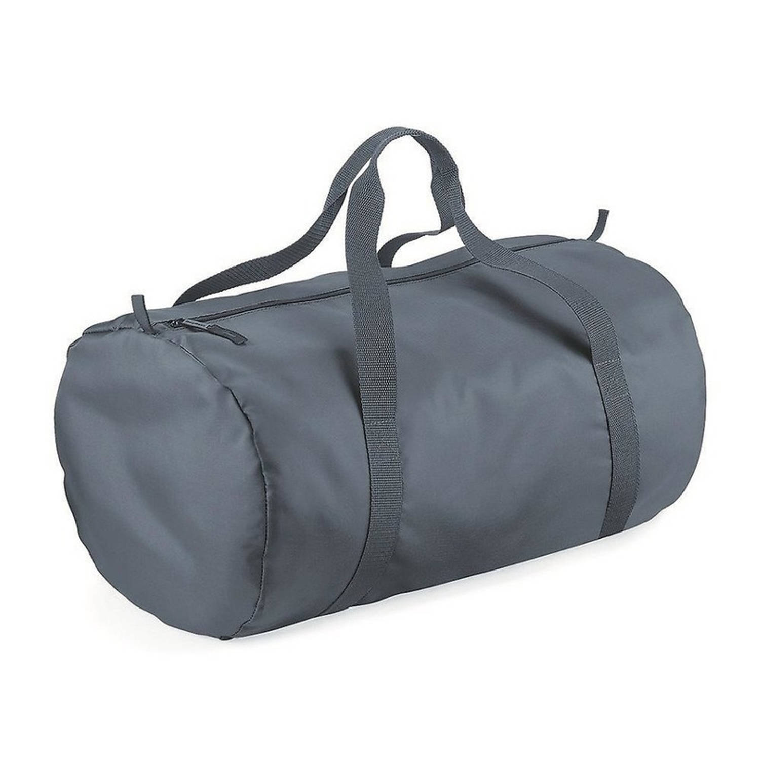 BagBase Antraciet Grijze Ronde Polyester Sporttas/weekendtas 32 Liter - Sporttassen/gymtassen/weekendtassen Voor Volwassenen - Grijs