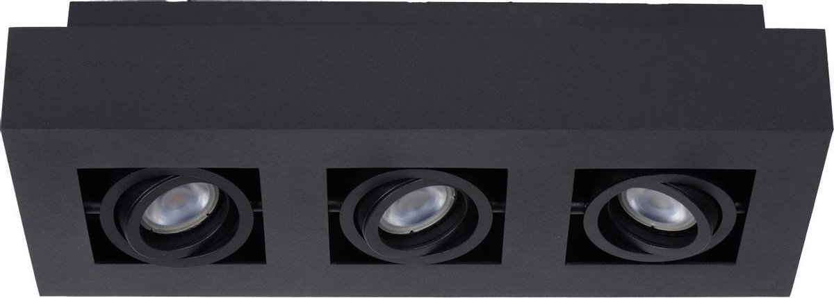 Lucide Xirax Plafondlicht 3xgu10/5w Led Dtw - Zwart