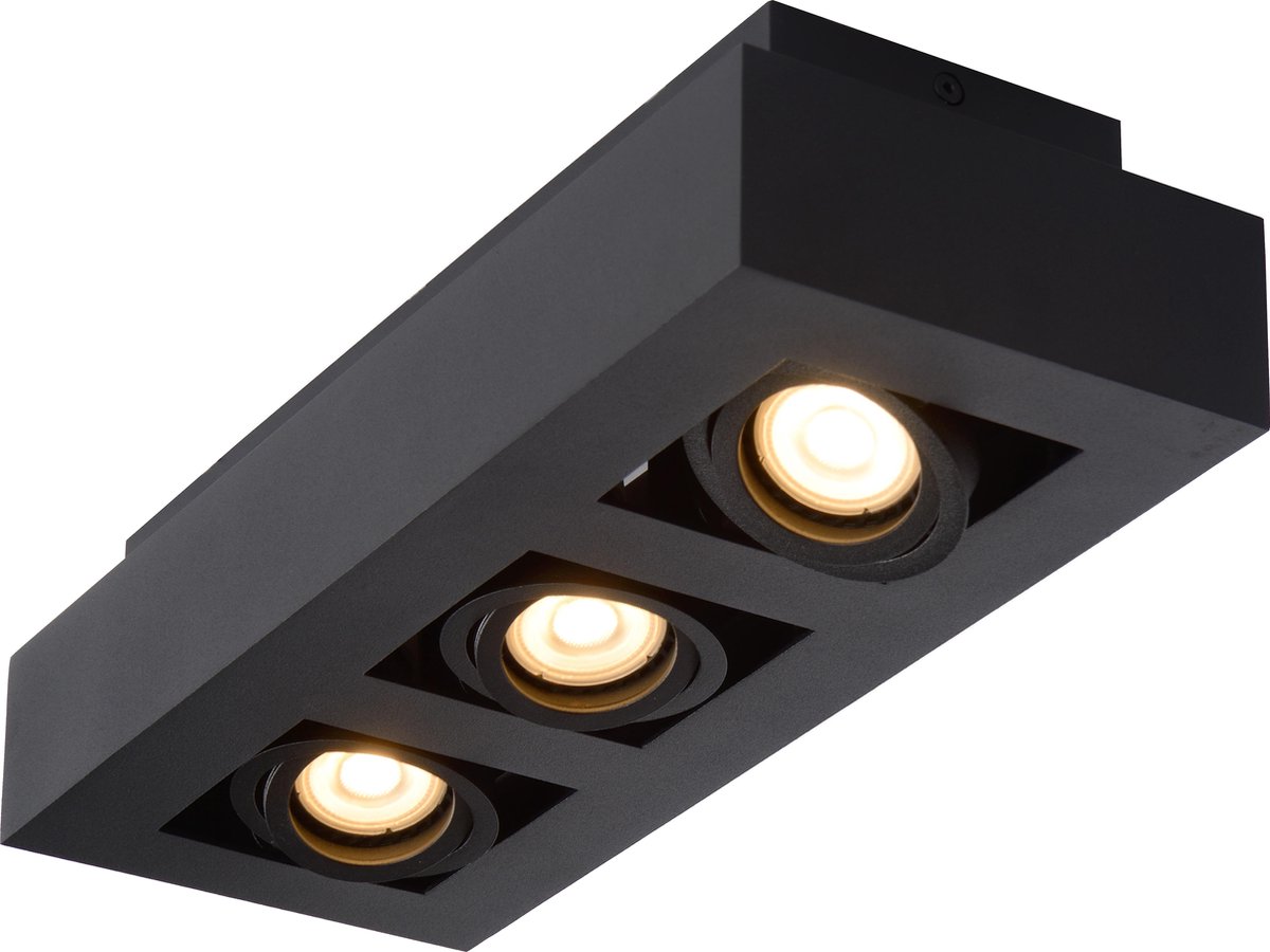 Lucide Xirax Plafondlicht 3xgu10/5w Led Dtw - Zwart