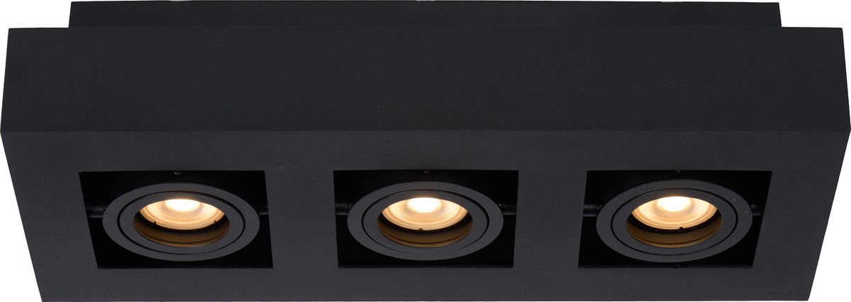 Lucide Xirax Plafondlicht 3xgu10/5w Led Dtw - Zwart