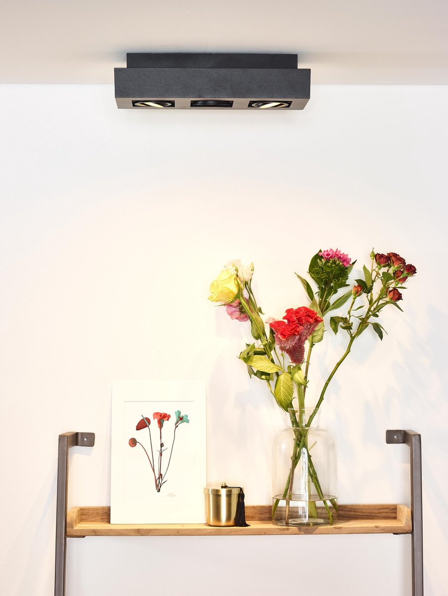 Lucide Xirax Plafondlicht 3xgu10/5w Led Dtw - Zwart
