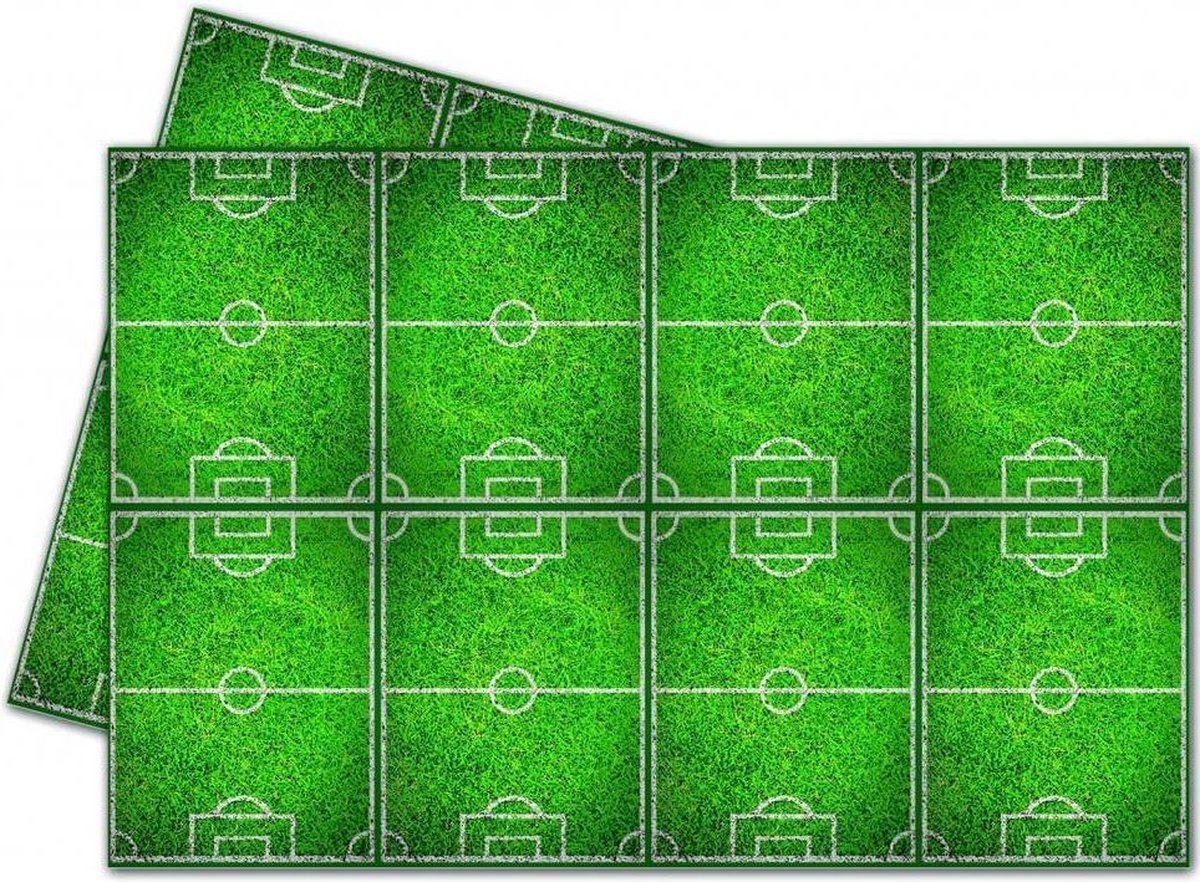 Procos Tafelkleed Voetbal 120 X 180 Cm - Groen