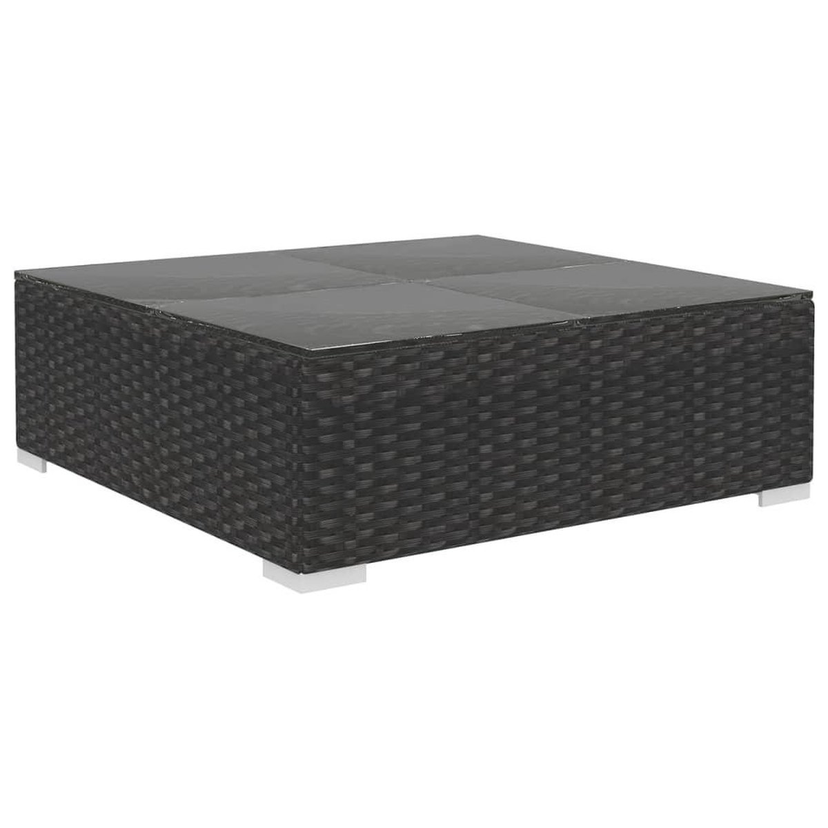 Vidaxl 9-delige Loungeset Met Kussens Poly Rattan - Zwart