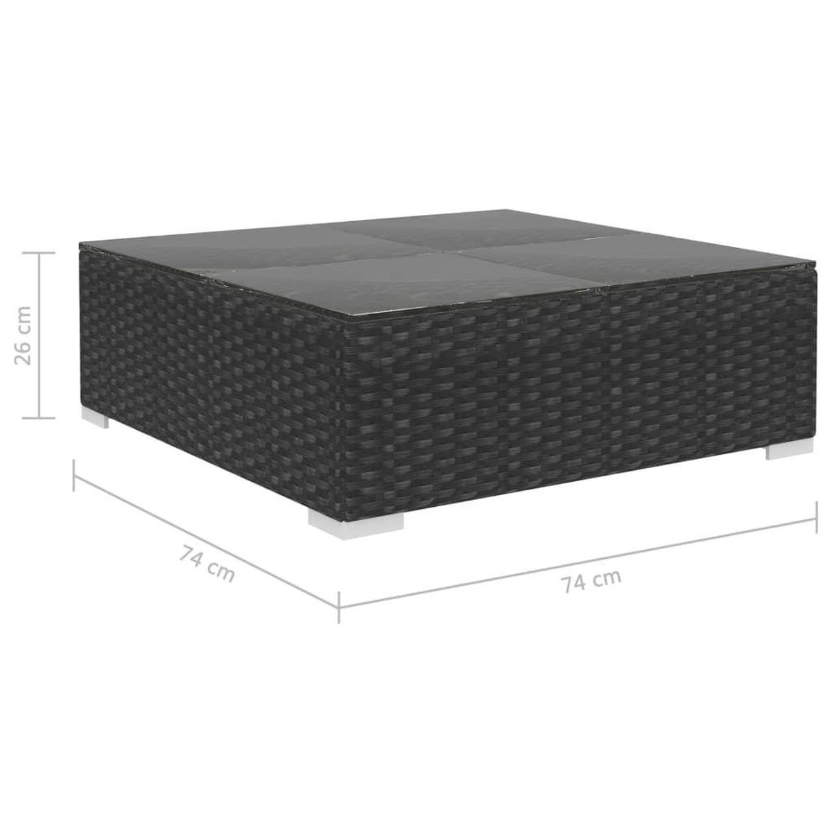 Vidaxl 9-delige Loungeset Met Kussens Poly Rattan - Zwart