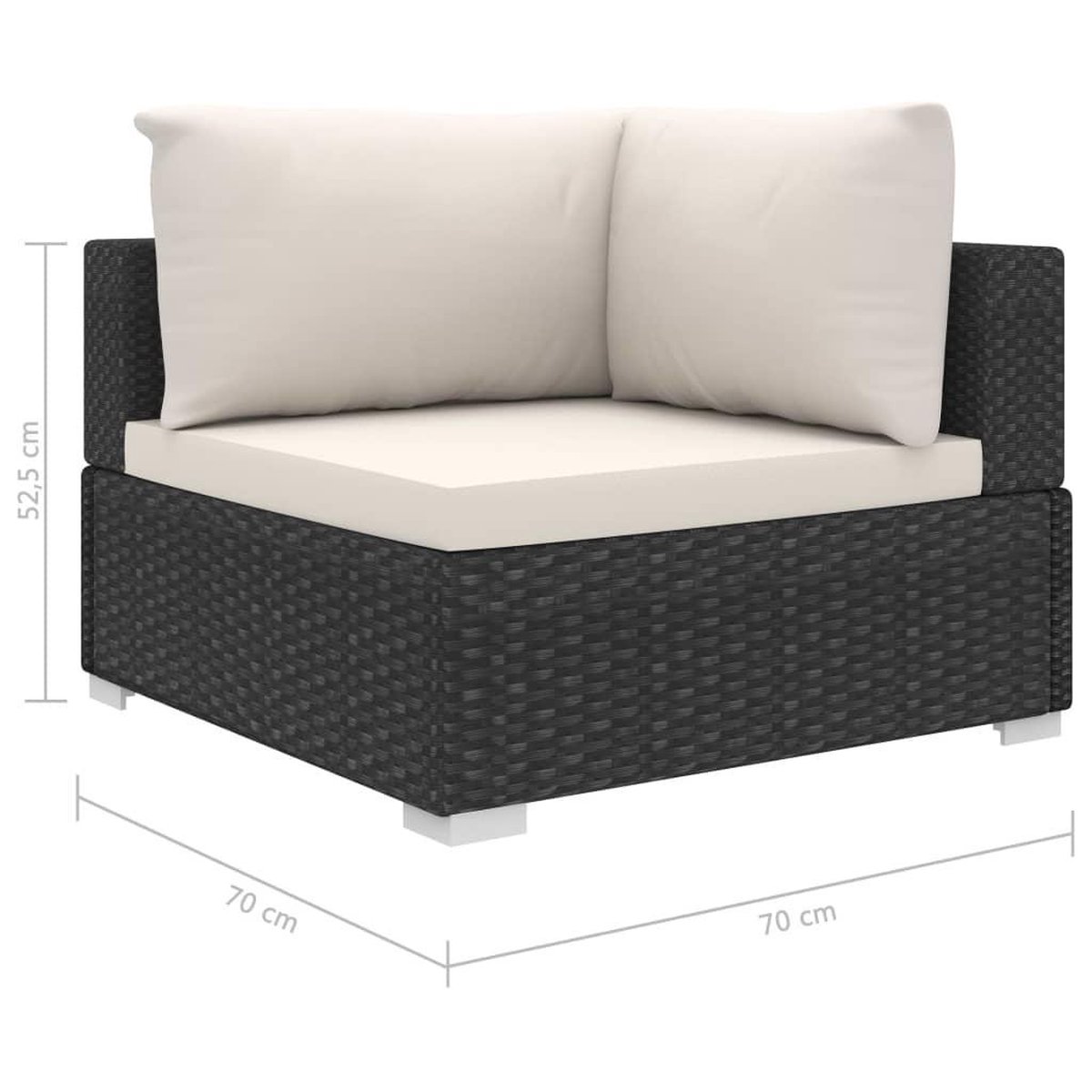 Vidaxl 9-delige Loungeset Met Kussens Poly Rattan - Zwart