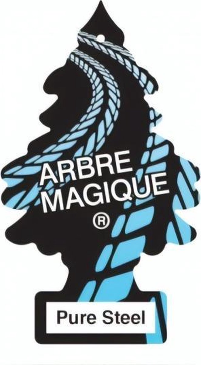 Wonderboom Arbre Magique Luchtverfrisser Pure Steel 12 Cm - Zwart