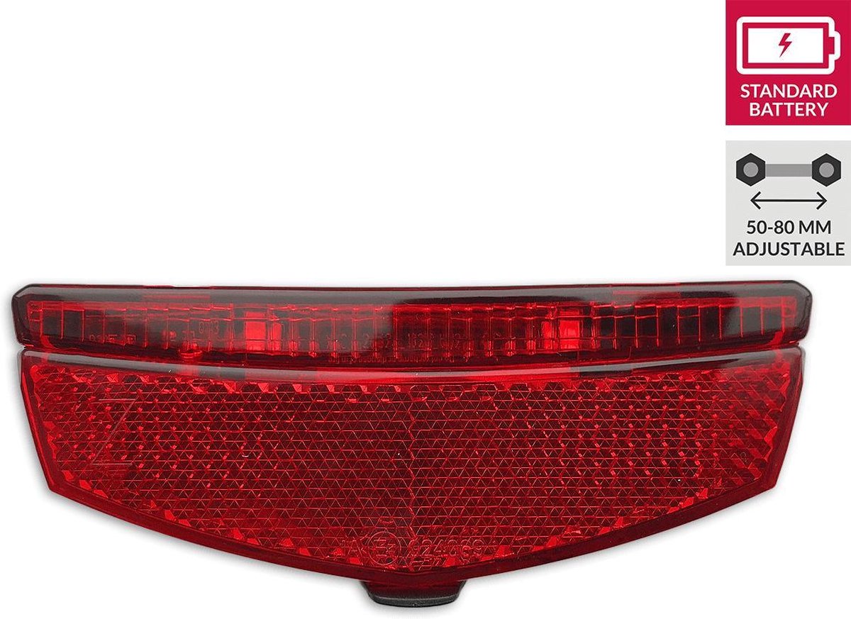 Lynx Achterlicht Luxe Led Batterijen 50-80 Mm - Rood