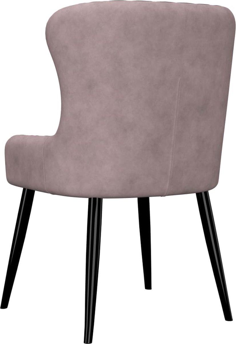 Vidaxl Eetkamerstoelen 2 St Fluweel - Roze