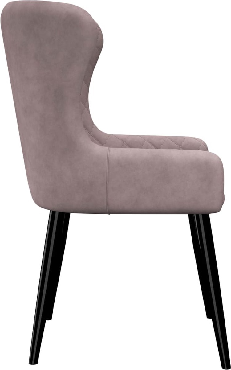 Vidaxl Eetkamerstoelen 2 St Fluweel - Roze