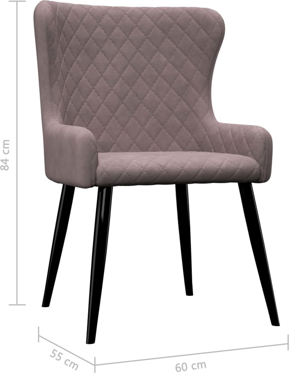 Vidaxl Eetkamerstoelen 2 St Fluweel - Roze