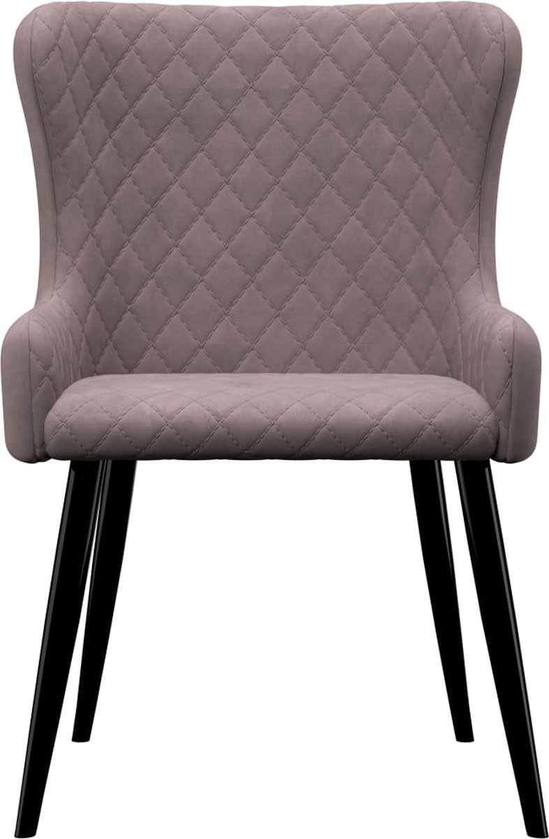 Vidaxl Eetkamerstoelen 2 St Fluweel - Roze