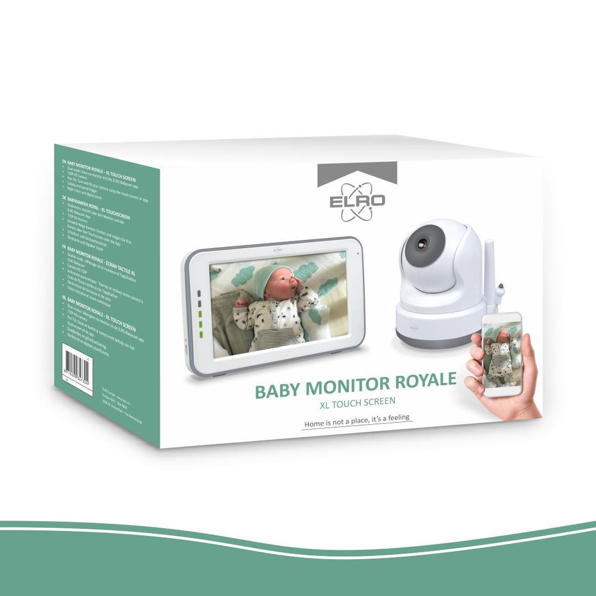ELRO Bc3000 Babyfoon Royale - Met 12,7 Cm Touchscreen Monitor Hd- & App - Wit