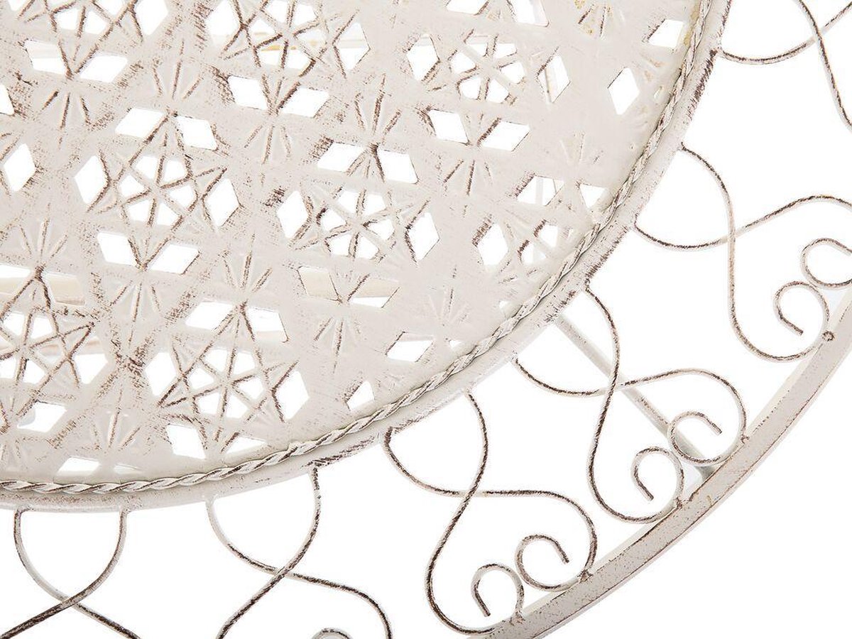 Beliani Trieste Balkonset Ijzer 70 X 53 Cm - Beige