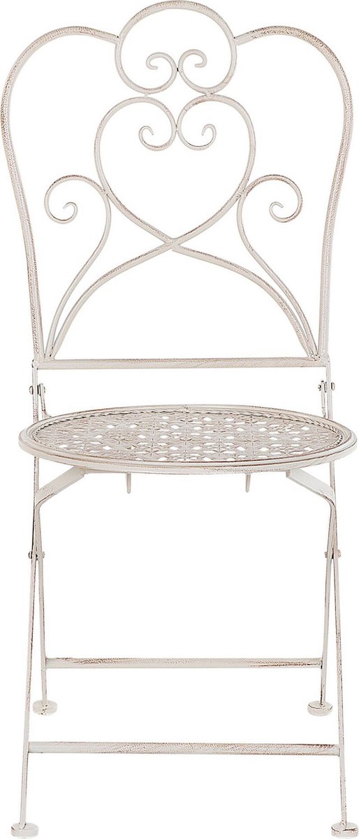 Beliani Trieste Balkonset Ijzer 70 X 53 Cm - Beige