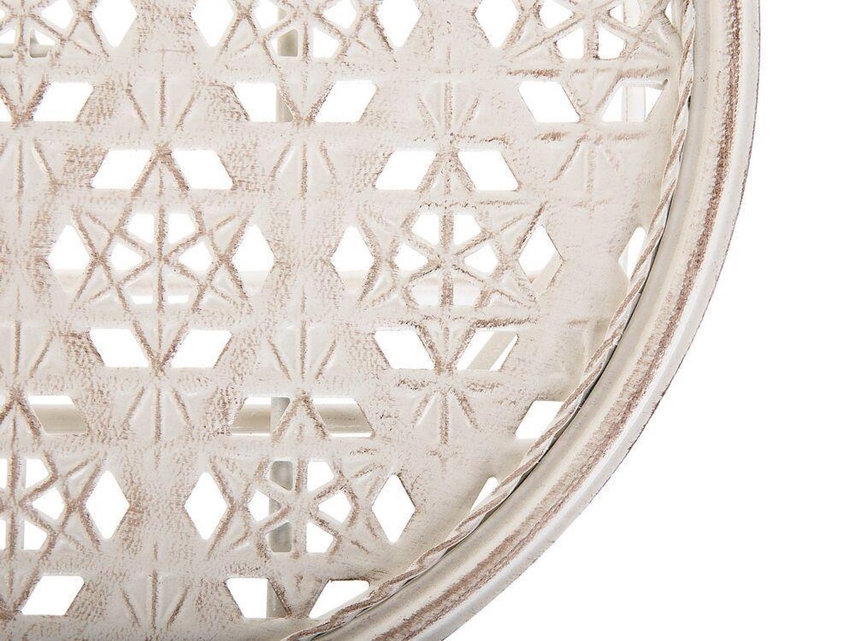 Beliani Trieste Balkonset Ijzer 70 X 53 Cm - Beige