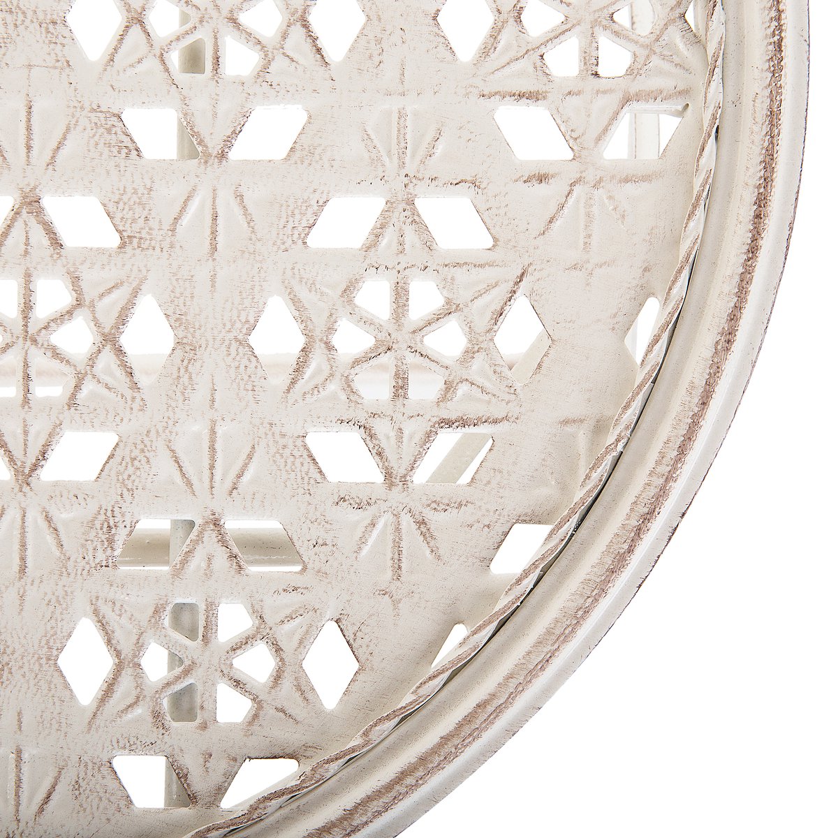 Beliani Trieste Balkonset Ijzer 70 X 53 Cm - Beige