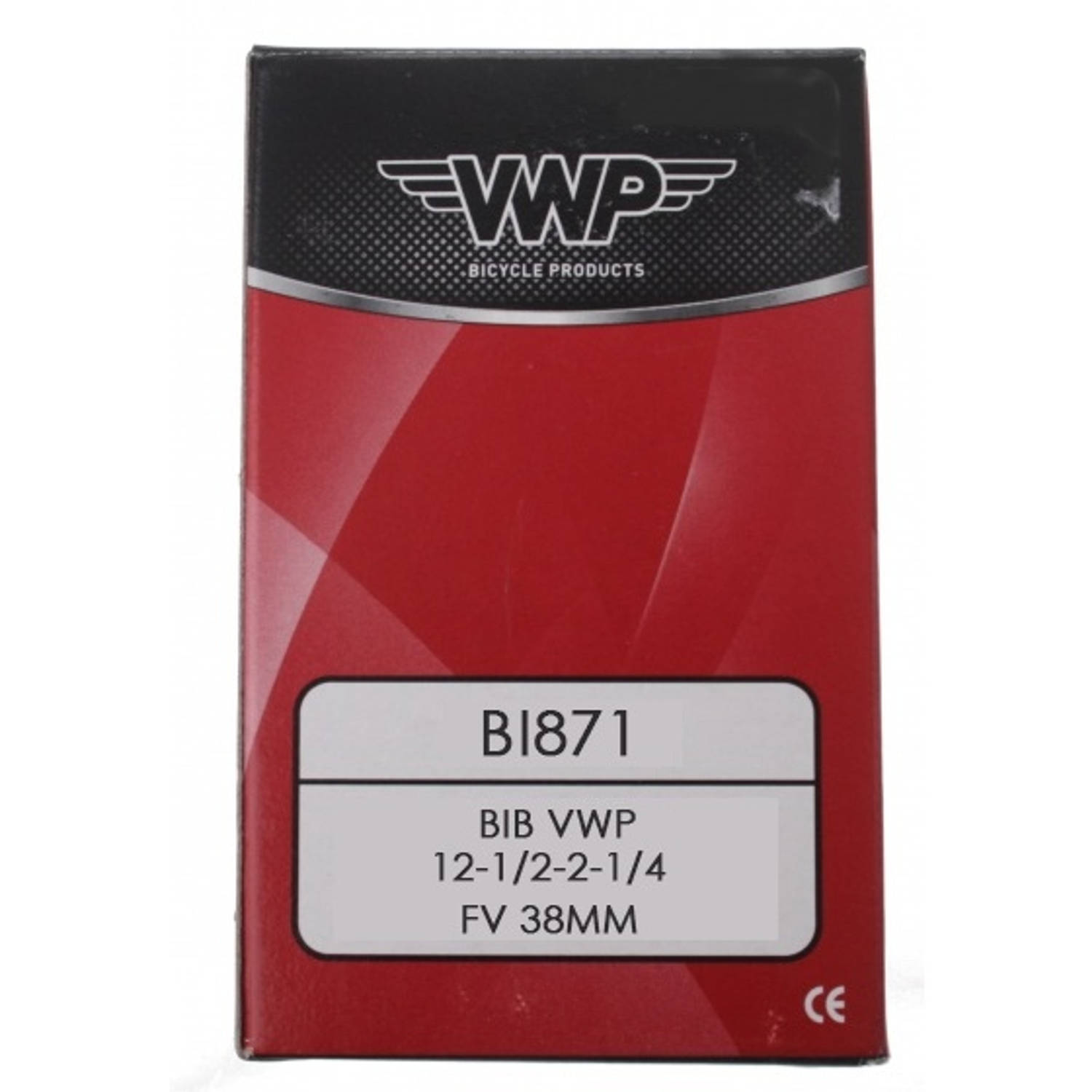 VWP Binnenband 12 X 1/2 - 2 1/4 (47/62-203) Fv 38 Mm - Zwart