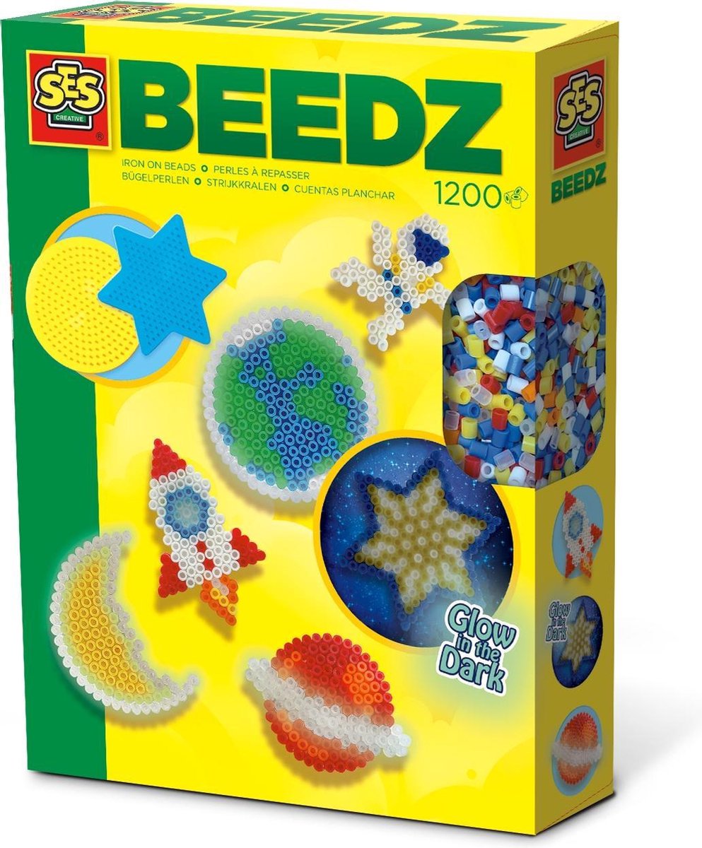 Ses Strijkkralenset Beedz Glow In The Dark 1400 Stuks