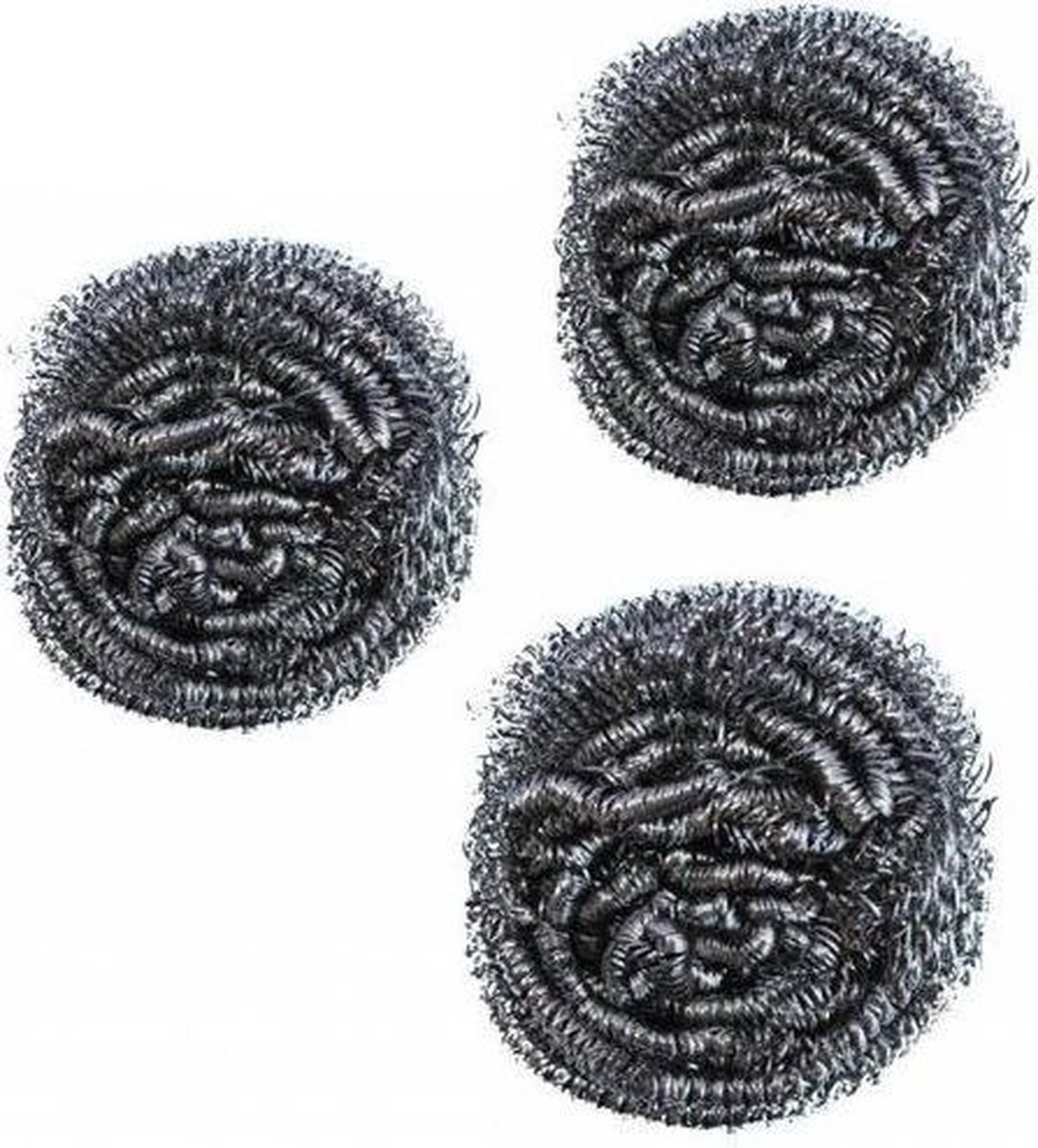 9x Pannensponsjes / Rvs Schuursponsjes - Zilversponsjes - Schoonmaakspons Voor Pannen En Bakplaten - Silver