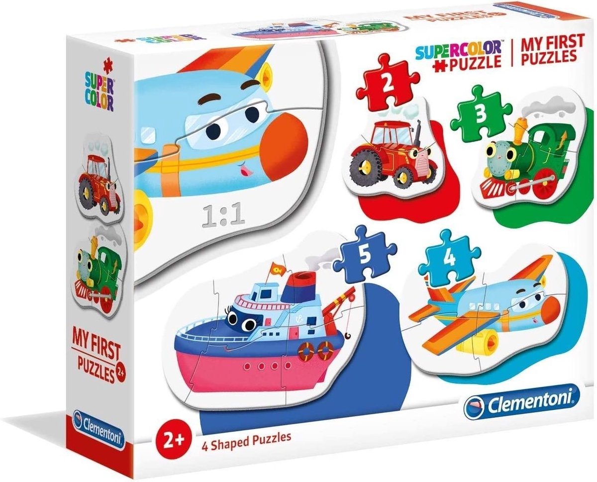 Clementoni Legpuzzel My First Puzzle Transport 4 Puzzels