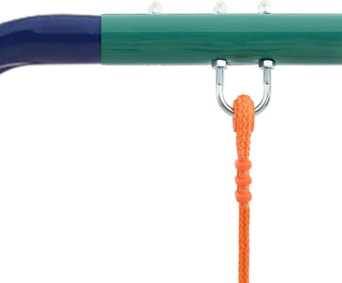 Vidaxl Schommelset Met 2 Zitjes Staal - Oranje