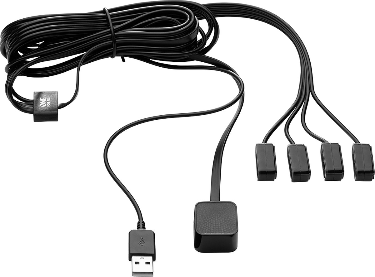 ONE FOR ALL ÉÉN Voor Alle Urc1000 Repeater Met Afstandsbediening - Bedien Tot 4 Audiovisuele Apparaten In Een Gesloten Kast - Zwart