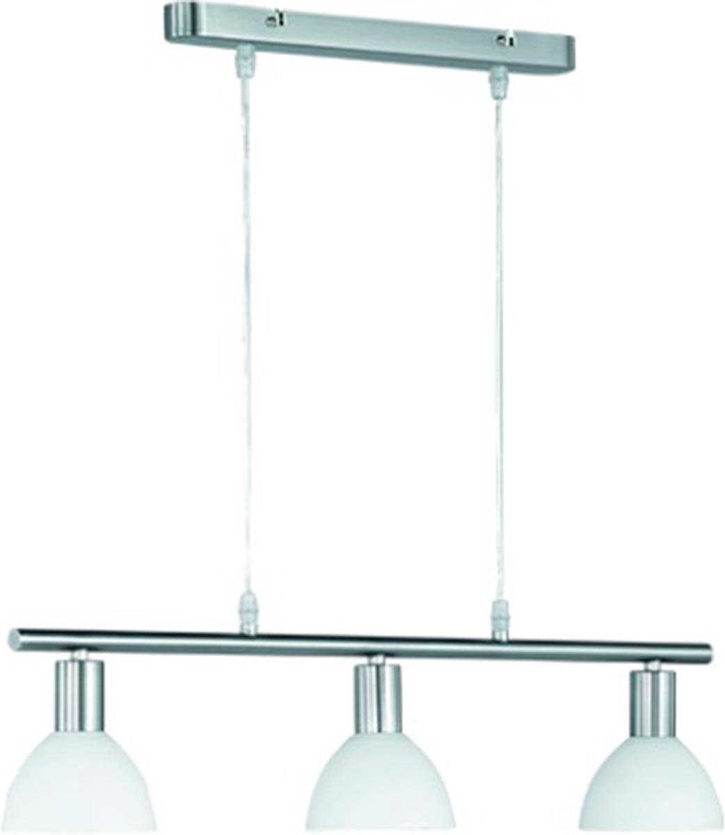 BES LED Led Hanglamp - Trion Dolina - E14 Fitting - 3-lichts - Rond - Mat Nikkel - Aluminium