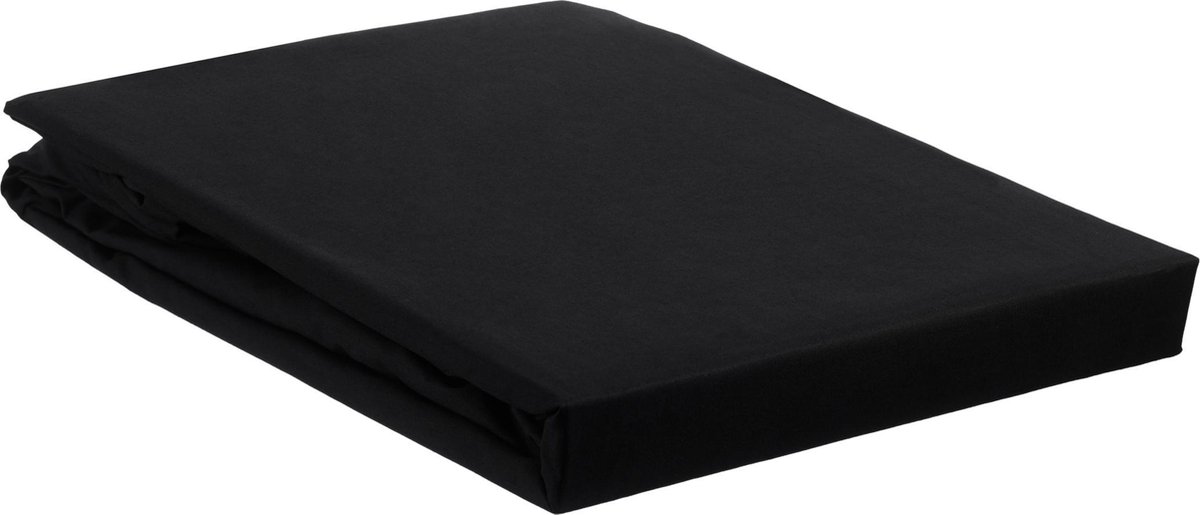 Beddinghouse Percale Katoen Topper Hoeslaken - 100% Percale Katoen - Lits-jumeaux (160x210/220 Cm) - Black - Zwart